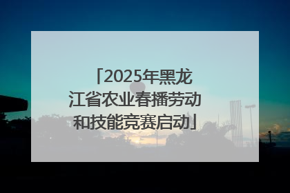 2025年黑龙江省农业春播劳动和技能竞赛启动